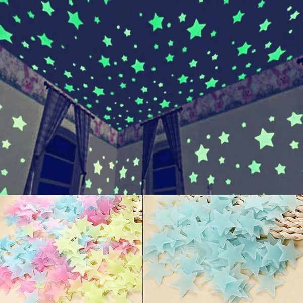 3D Stars Glow - 100-Pieces