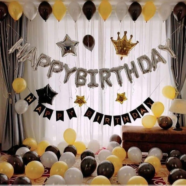 Silver Golden Black Birthday Theme