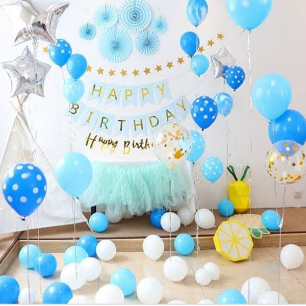 Blue White Birthday Theme