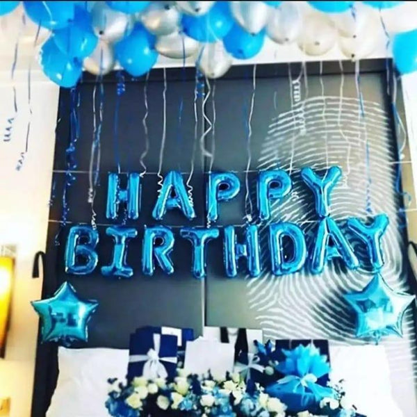 Blue Silver Birthday Theme