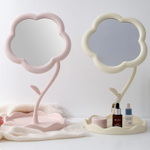 Flower Makeup Mirror Organizer