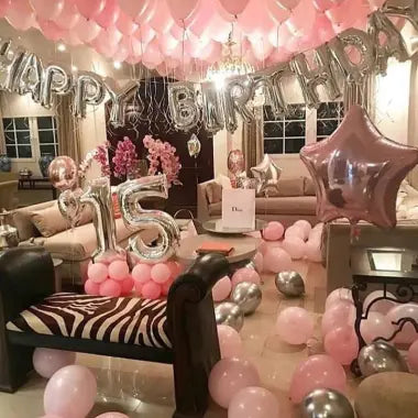 Silver And Pink Birthday Package