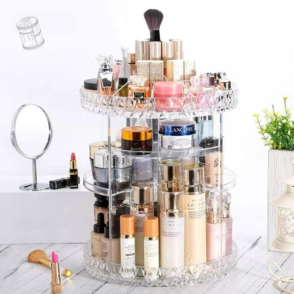 360 Rotating Cosmetic Storage Organizer