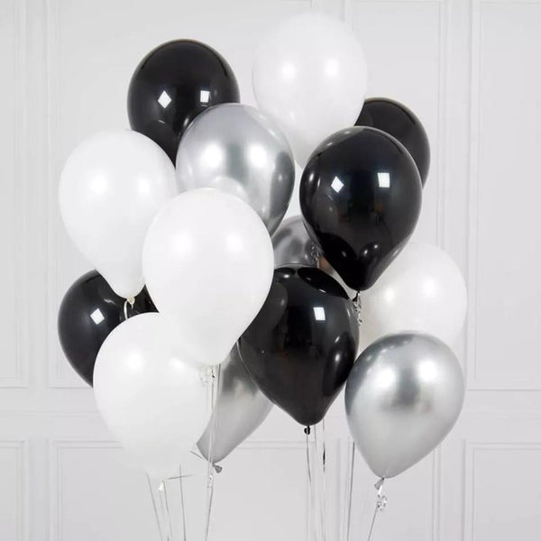 Chrome With Macron Balloons Set - Pack of 15