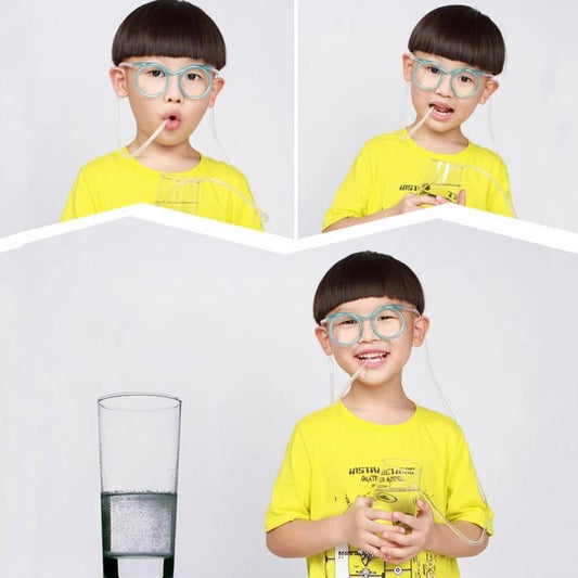 Glasses style Plastic Straw