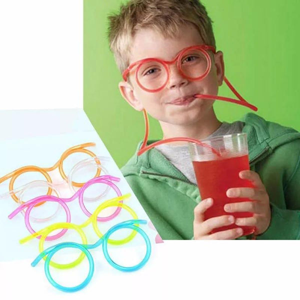 Glasses style Plastic Straw