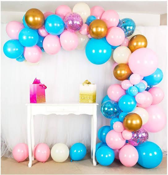 Pink Blue Balloons Arch Garland