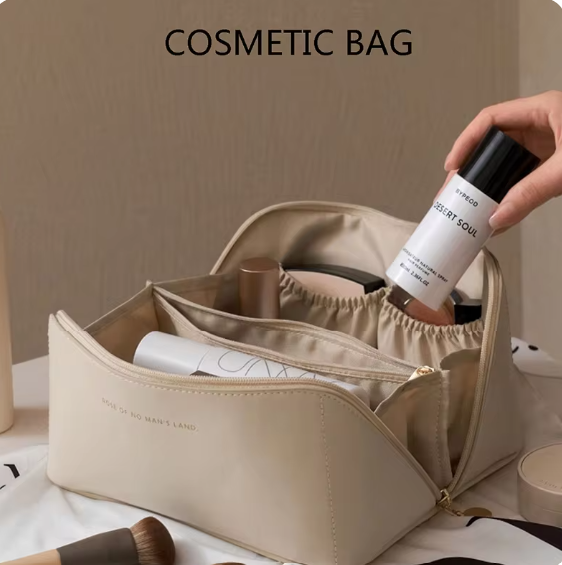 Cosmetic Leather Makeup Bag