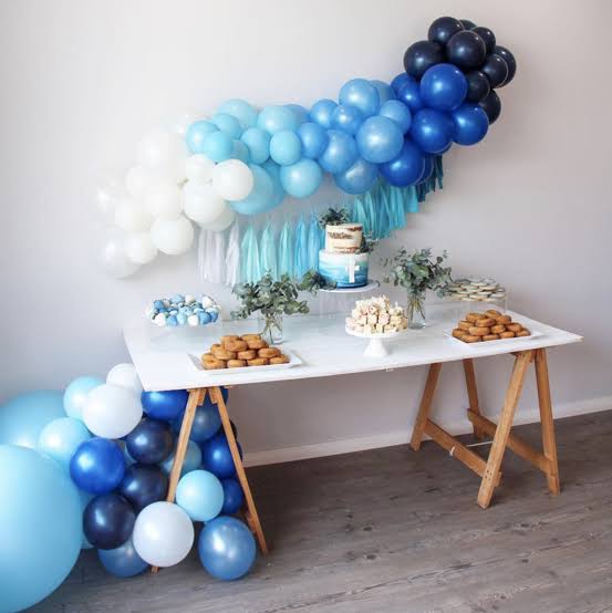 Blue Mix Colors Balloons Party Decoration