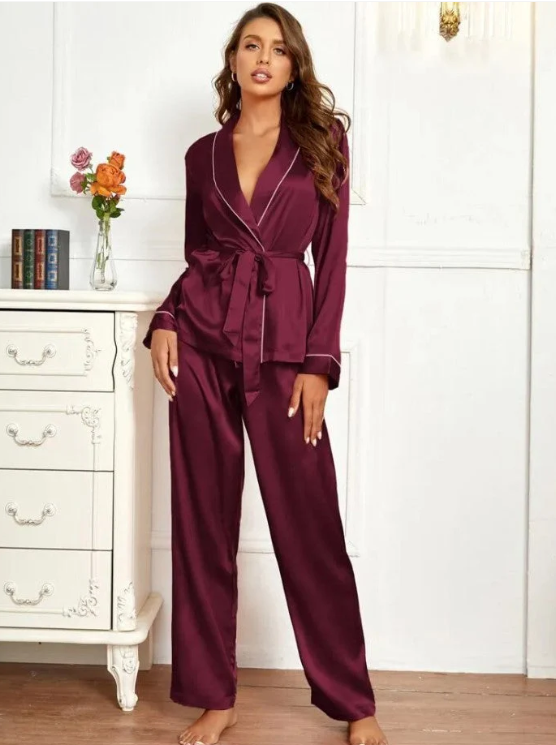 Silk Robe Gown Suit