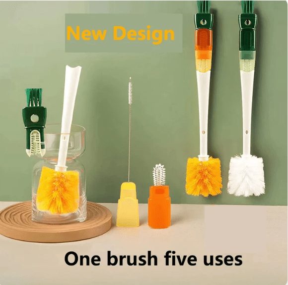 5 In 1 Bottle Cleaning Brush