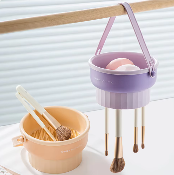 Silicone Cleaning Makeup Brushes Bowl