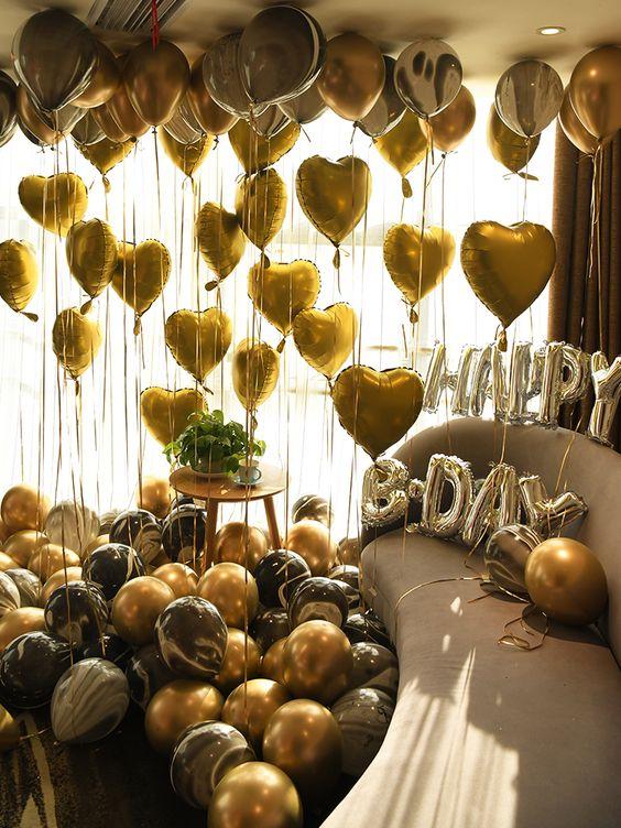 Birthday Golden Silver Theme