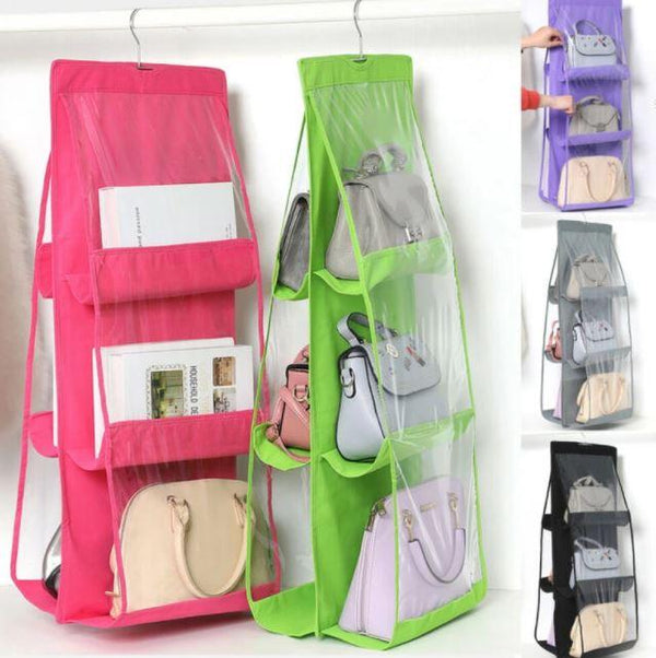 6 Pocket Hanging Organizer Bag For Wardrobe Closet