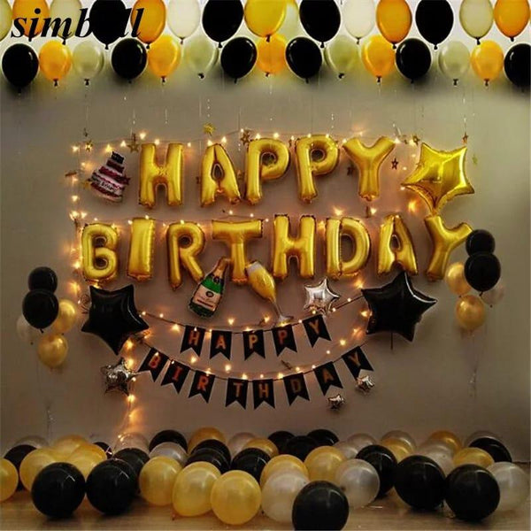 Birthday Package Golden Black White Theme