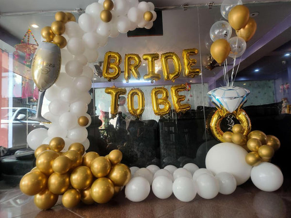 Bride To Be Golden White Theme