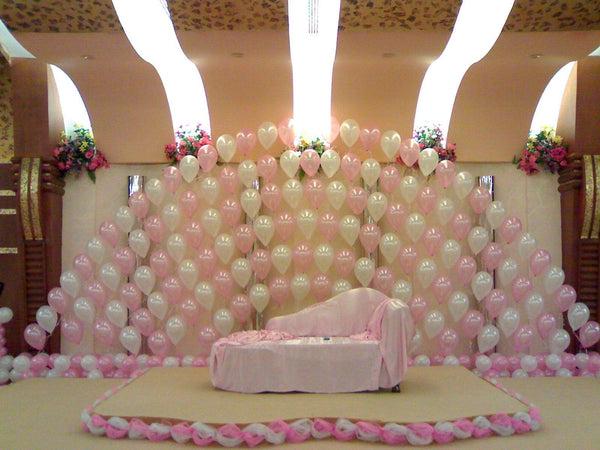 Pink White Background Party Decor