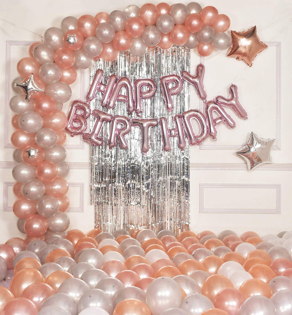 Rosegold Silver Birthday Package