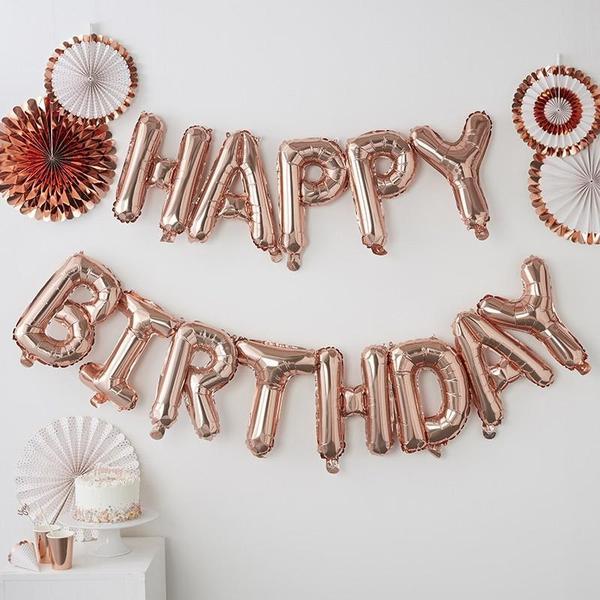 Simple RoseGold Birthday Theme