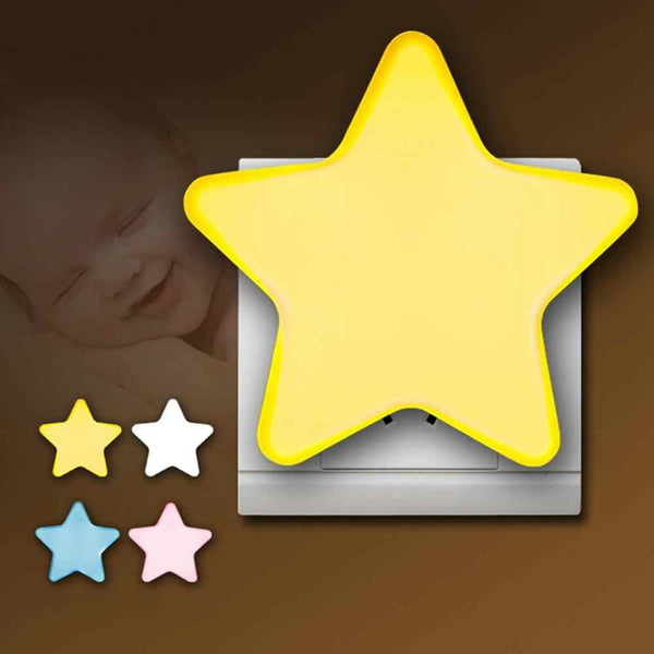 LED Night Light, 1 Pack Light Sensor Control Mini Stars Night Light Baby Sleeping Light for Baby Bedroom Bedside Lamp