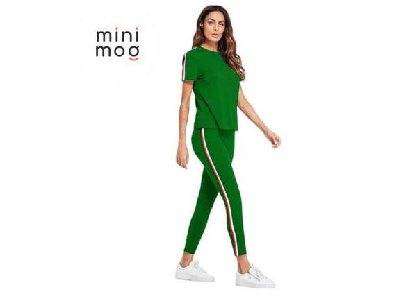 Side strip summer Tracksuit for women