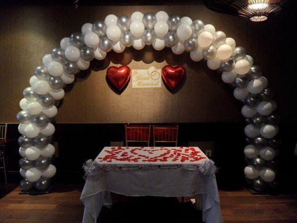 White Silver Arch Garland Set