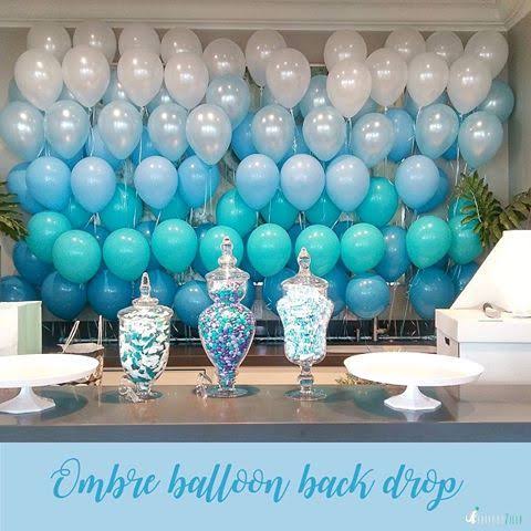 Blue Back Drop Balloon Stick Decoration