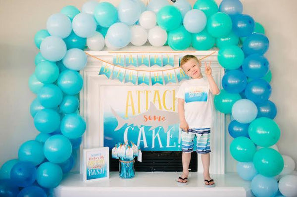 Blue Seagreen Arch Balloons Garland