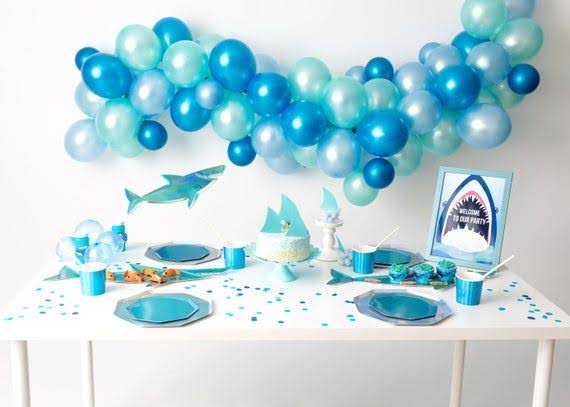 Blue Arch Wall Balloons Decoration