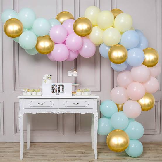 Macroon Mix Color Balloons Arch Garland