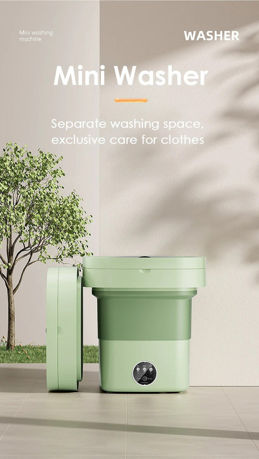 Portable Foldable Washing Machine With Dryer Bucket