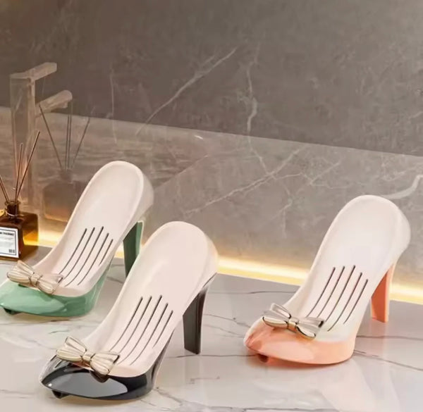 High Heel Shape Soap Holder - Space Saving Shoe Soap Dish