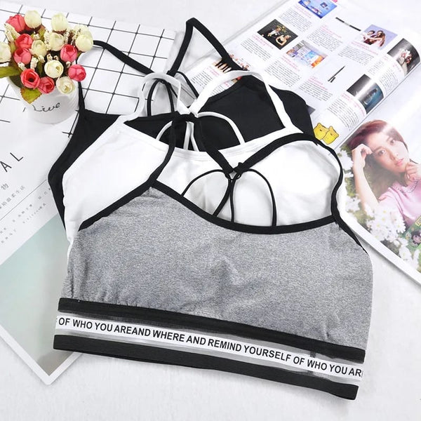 Stylish Back Full Cup Yoga & Gym Sports Bra – Quick Dry Seamless Padded Brassiere