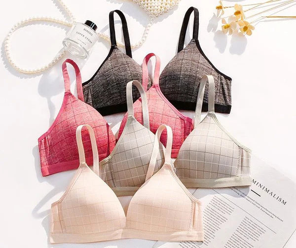 Thin & Light Scarless Girl's Bra, Simple And Comfortable, Small Chest No Steel Ring New Style